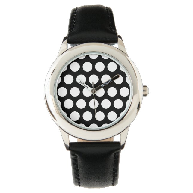 Black and White Polka Dots Watch (Front)