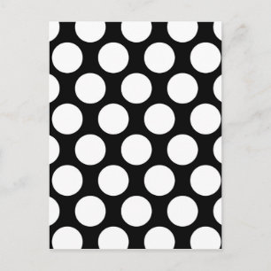 Black and White Polkadot Postcard