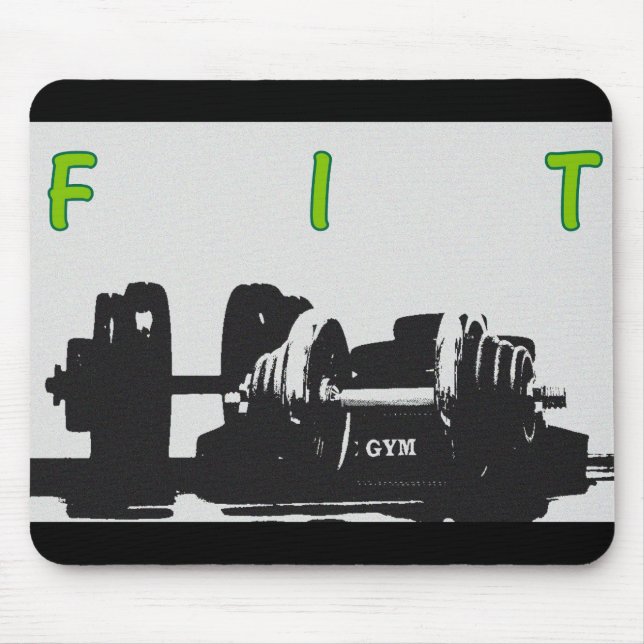 Black And White Pop Art Fitness Sport Template Mouse Mat (Front)