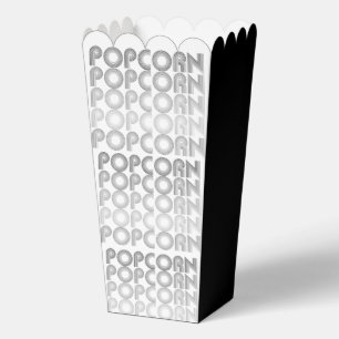 Black and white popcorn favour box