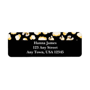 Black and White Popcorn Pattern Personalised