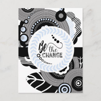black and white Postcard inspirational quote