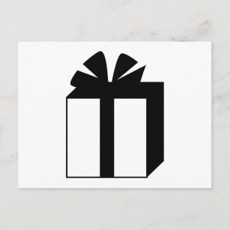Black and White Present Postcard