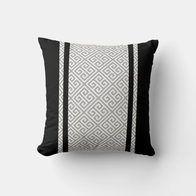 Black and white printed cushion (Front)