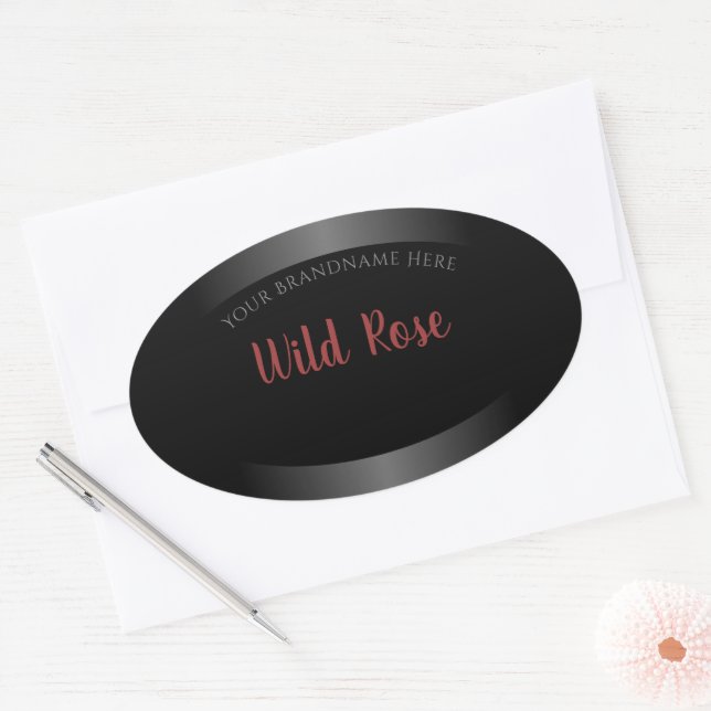 Black and White Product Label Burgundy Decor Frame (Envelope)