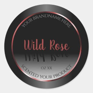 Black and White Product Label Burgundy Decor Frame