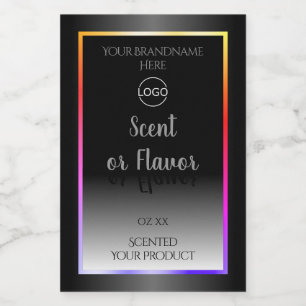 Black and White Product Labels Colourful Frame Log