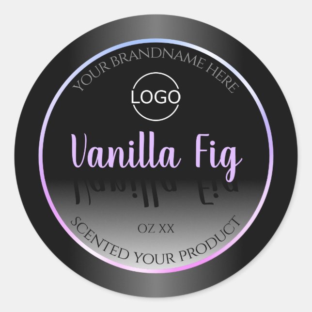 Black and White Product Labels Luminous Frame Logo (Front)