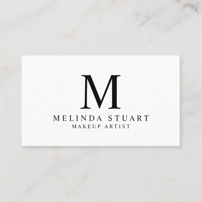 Black and White Professional Appointment Card (Front)