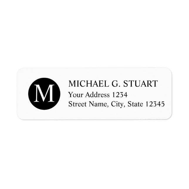 Black and White Professional Monogram (Front)