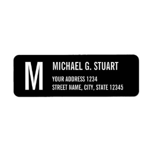 Black and White Professional Monogram Bold Text