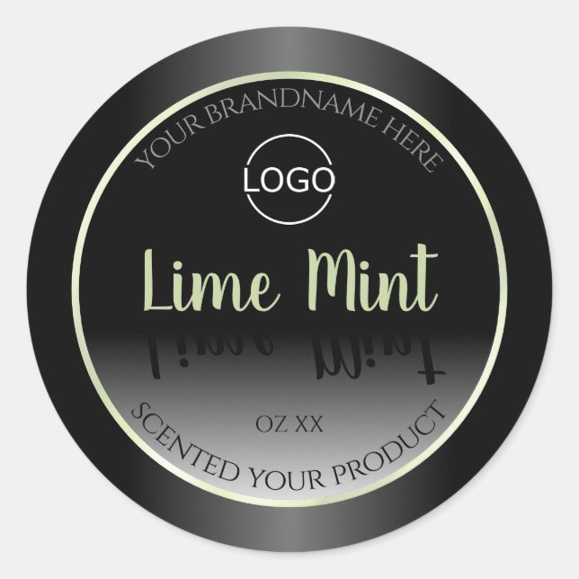 Black and White Professional Product Labels Logo (Front)