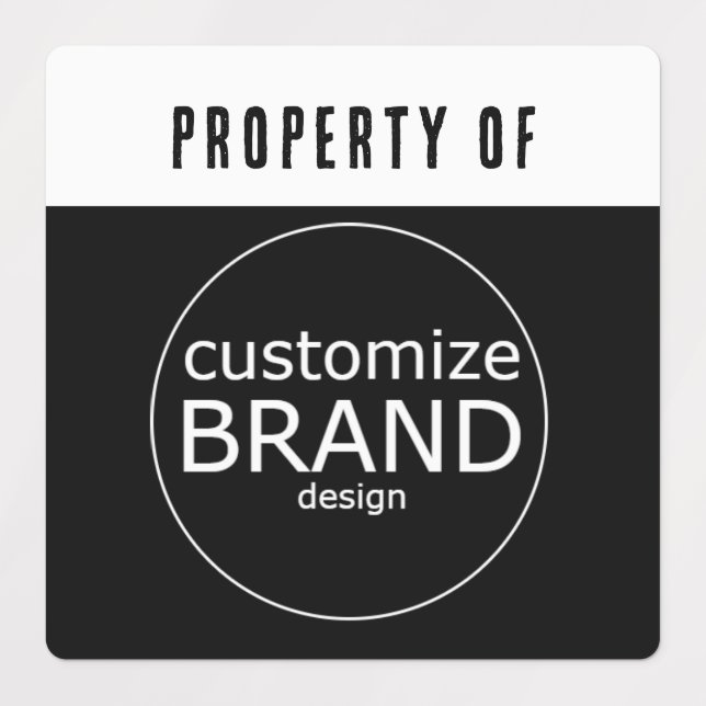 Black and White Property Of Company Business Logo  (Design 1)