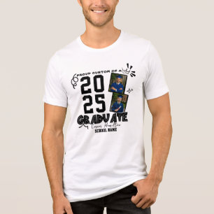 Black and White Proud Family Custom Graduation Tri-Blend Shirt