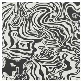Black and white Psychedelic oil spill fabric