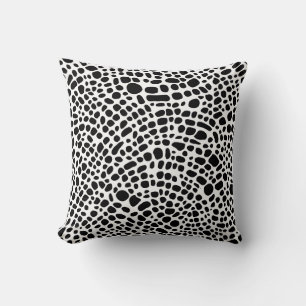 Black And White Psychedelic Oragnic Skin Pattern Cushion