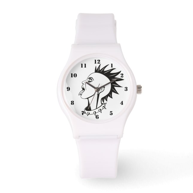 BLACK AND WHITE PUNK FEMALE WATCH (Front)