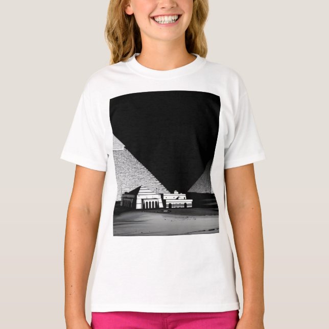 Black and White Pyramids T-Shirt (Front)