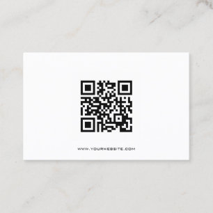 Black and White QR Code Consultant Business Card