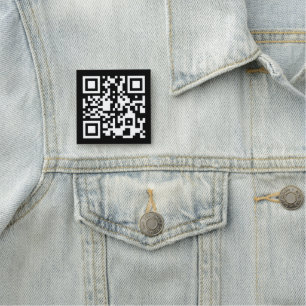 Black and White QR Code Name Tag