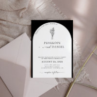 Black and White QR Code Wedding Arch 2 in 1