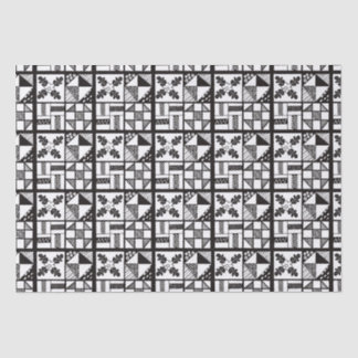 Black and White Quilting Tissue Paper