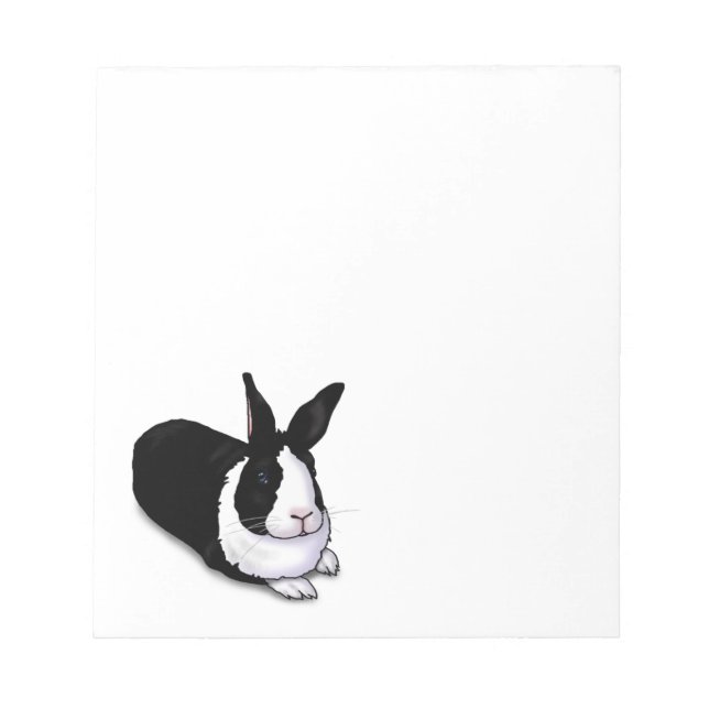 Black and white rabbit notepad (Front)