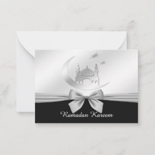 Black And White Ramadan Kareem Card