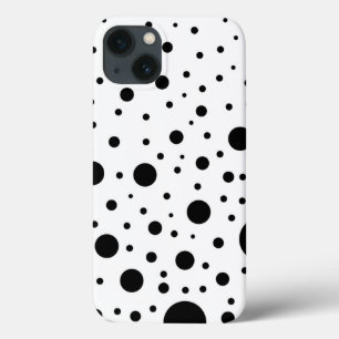 Black and White Random Dots iPhone 13 Case