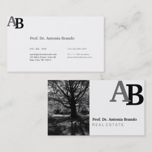 Black and White Real Estate or Photography Business Card
