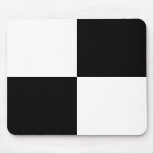 Black and White Rectangles Mouse Mat