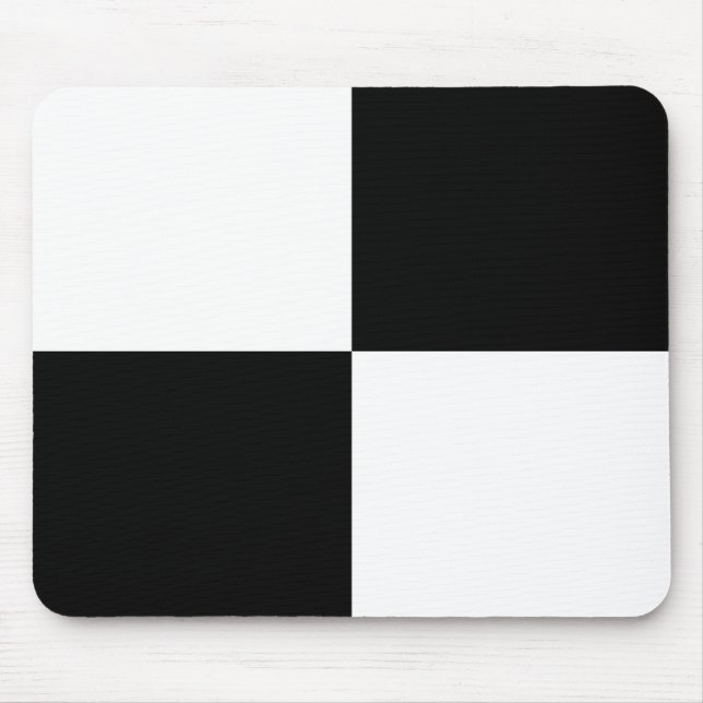 Black and White Rectangles Mouse Mat (Front)