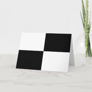 Black and White Rectangles Thank You Card