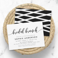 Black and White Relax Script Bridal Brunch