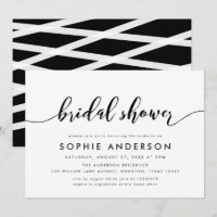 Black and White Relax Script Bridal Shower