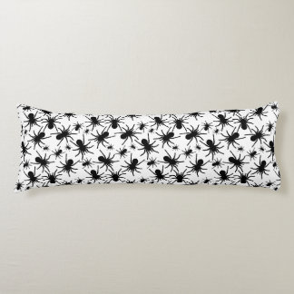 Black And White Repeating Motif | Spider Pattern Body Cushion
