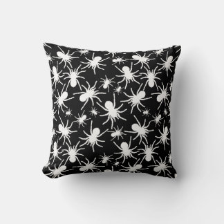 Black And White Repeating Motif | Spider Pattern Cushion