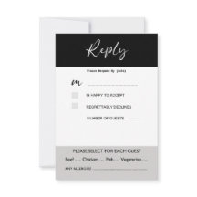 Black and White Response Card