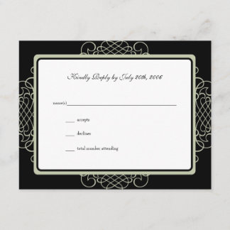 Black and White Response Card
