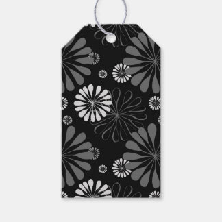 Black and White Retro Floral Gift Tags