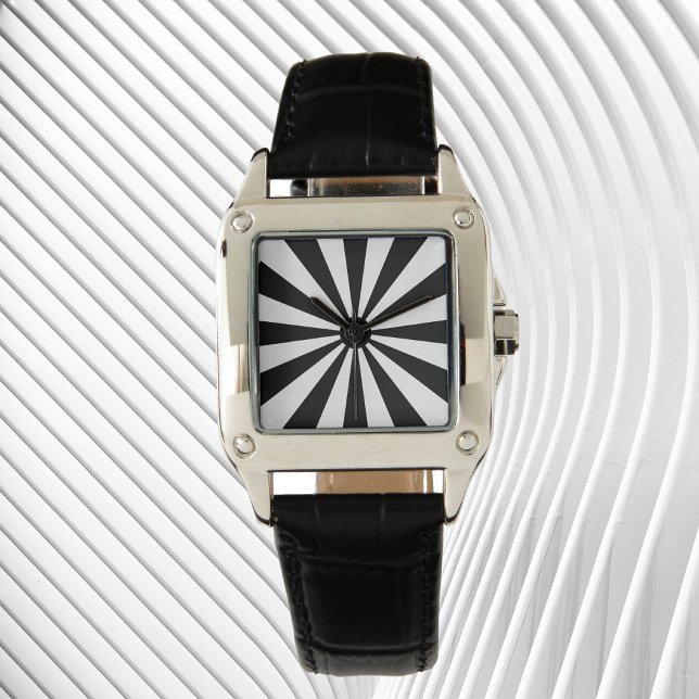 Black and white retro rays watch (Creator Uploaded)