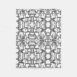 Black and White Retro Squares Blanket