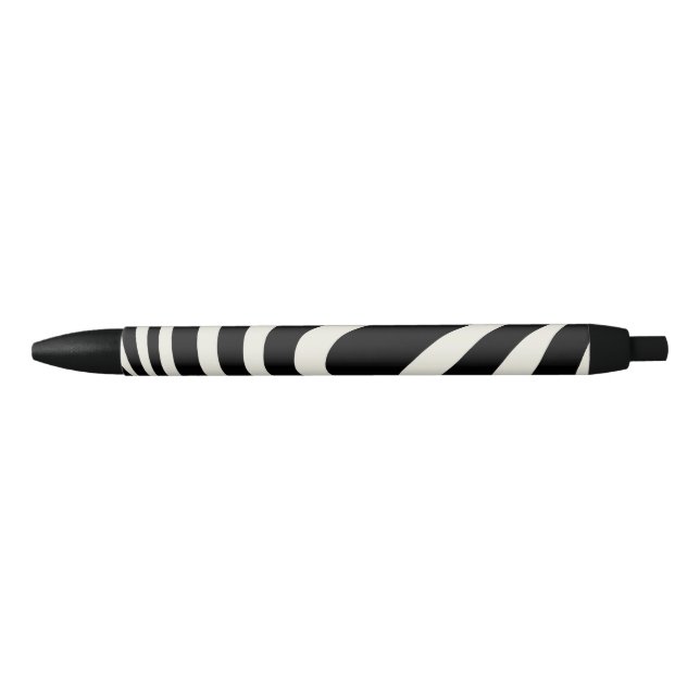 Black and white retro style waves black ink pen (Front)