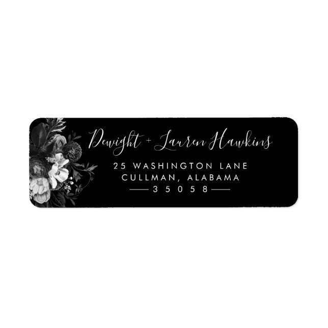 Black and White | Return Address Label (Front)