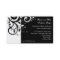 Black and White Reverse Swirl Business Cards