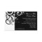 Black and White Reverse Swirl Business Cards