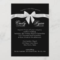 Black and White Ribbon Bow Wedding