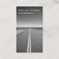 Black and White Road Photography - Business Card