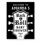 Black and White Rock and Roll Guitar Baby Shower