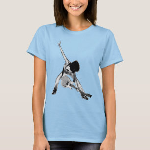 Black and White Rock Girl T-Shirt